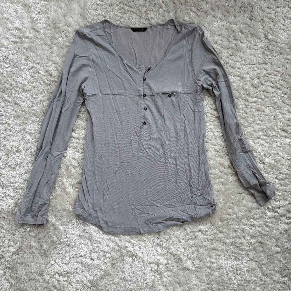 Massimo Dutti Grey Long Sleeve Button Shirt – Size S (sale ends 08/28)